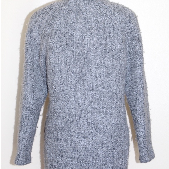 DKNY Charcoal Gray Wool Blend Boucle Double Breasted Peacoat Women’s 6 - Picture 2 of 12